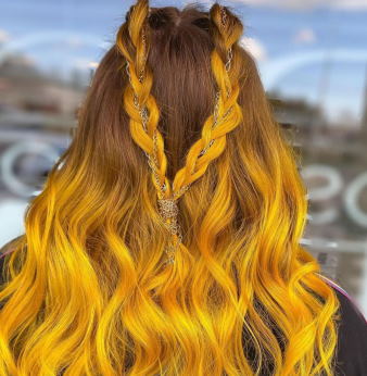 changing your hair color to yellow